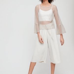 Aritzia Babaton Humbert Sheer Bell Sleeve Blouse